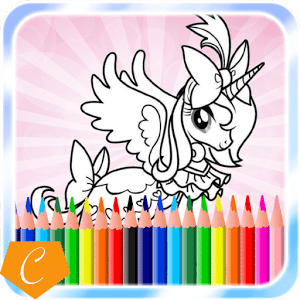 Coloring Unicorn Pony Page