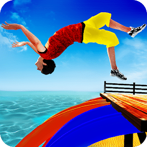 Sky Water Slide Flip Adventure Diving Stunts