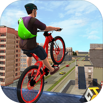 Rooftop BMX Bicycle Stunts