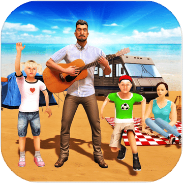 虚拟幸福的家庭：度假野营