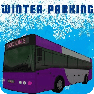 公车冬天停车场