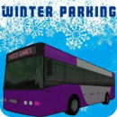 公车冬天停车场