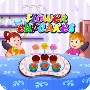 Flower Cupcakes Cooking