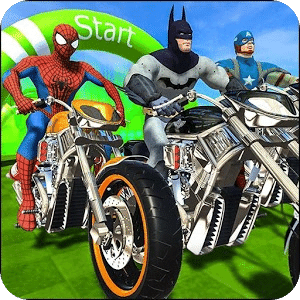 Superheroes Bike Racing Downhill