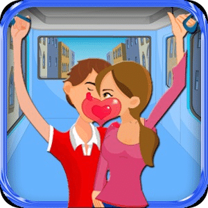 Fun Kiss on Bus