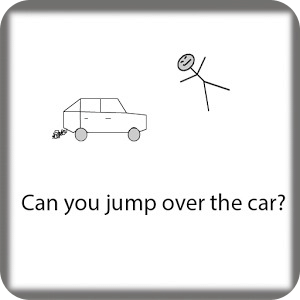 Jump over the car