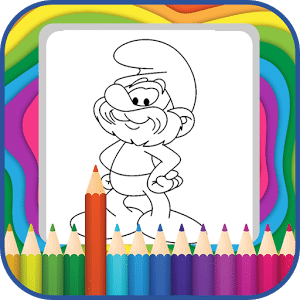 Cartoon Smurf Colouring