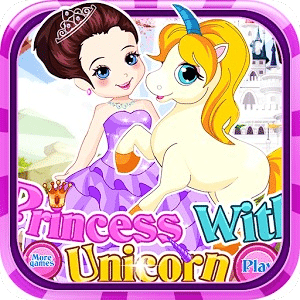Princess with unicorn dress up