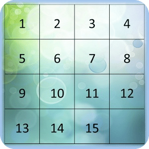 Number puzzle slider