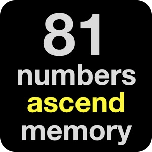 81 numbers ascend memory