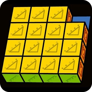 Slide Puzzle with 3D Cubes