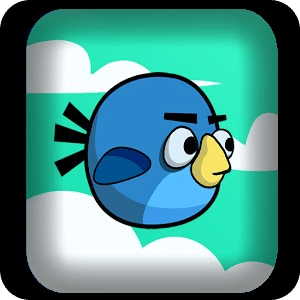 Blue floppy bird