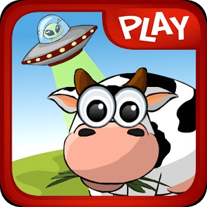 Barnyard UFO fun physics game