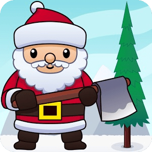 Wood Cutter Santa Claus