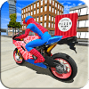 Super Hero Stunt Bike - Spider Hero Pizza Delivery