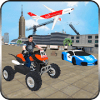 US Cargo Plane Transport Police Quad Bike Game