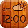 木数字的天气和时钟