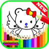 Coloring Book For Princess Kitty Cat Kids