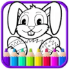 Coloring Bunny Cartoon Page Painting