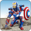 Flying Rescue Hero Captain Robot America