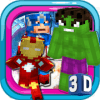 3D Superhero Lego Color by Number - Pixel art