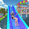 Swimming Pool Summer Fun: Waterslides Adventure