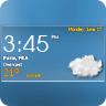 Digital clock weather theme 1