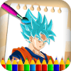 Kids Superhero Dragon Ball Goku coloring book