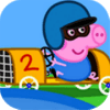 kids happy Pig Racing