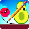 Hello Happy Avocado - Draw Line Game