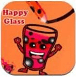 happy red glass