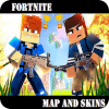Map and skins Fortnite for MCPE