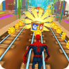 Subway spiderman surf: iron captain bat superhero