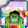 Coloring Big Green Hero For Kids