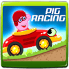 Pig Racing car - Fun Kids happy pig racing
