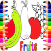 Coloring book for kids (fruits)