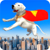 Flying Superhero Dog Hero City Rescue: Dog Games