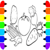 Coloring book for kids (vegetable)