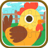 Chicken family puzzle 4 kids
