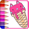 Ice Cream Coloring and Ice Candy Painting Book