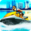 Power Jet Boat Racing: Ski Boat Water Surfer Drive