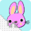 Cute Bunny coloring By Number: Pixel Art