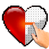 Love icon Pixel Art Coloring by number