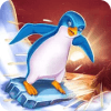 Penguin Snow Surfing