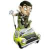 Mr bean falling down