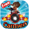 Carmen game plane in sandiego with costume