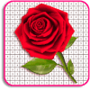 Rose Flowers Coloring Book, Color By Number Pixel