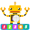 Pixel Art Robots Color By Number  Color To Relax