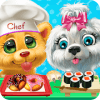 Cute Pets Kitchen Cooking Fast Food Restaurant