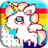 Coloring Unicorn Pixel Art  Coloring Book